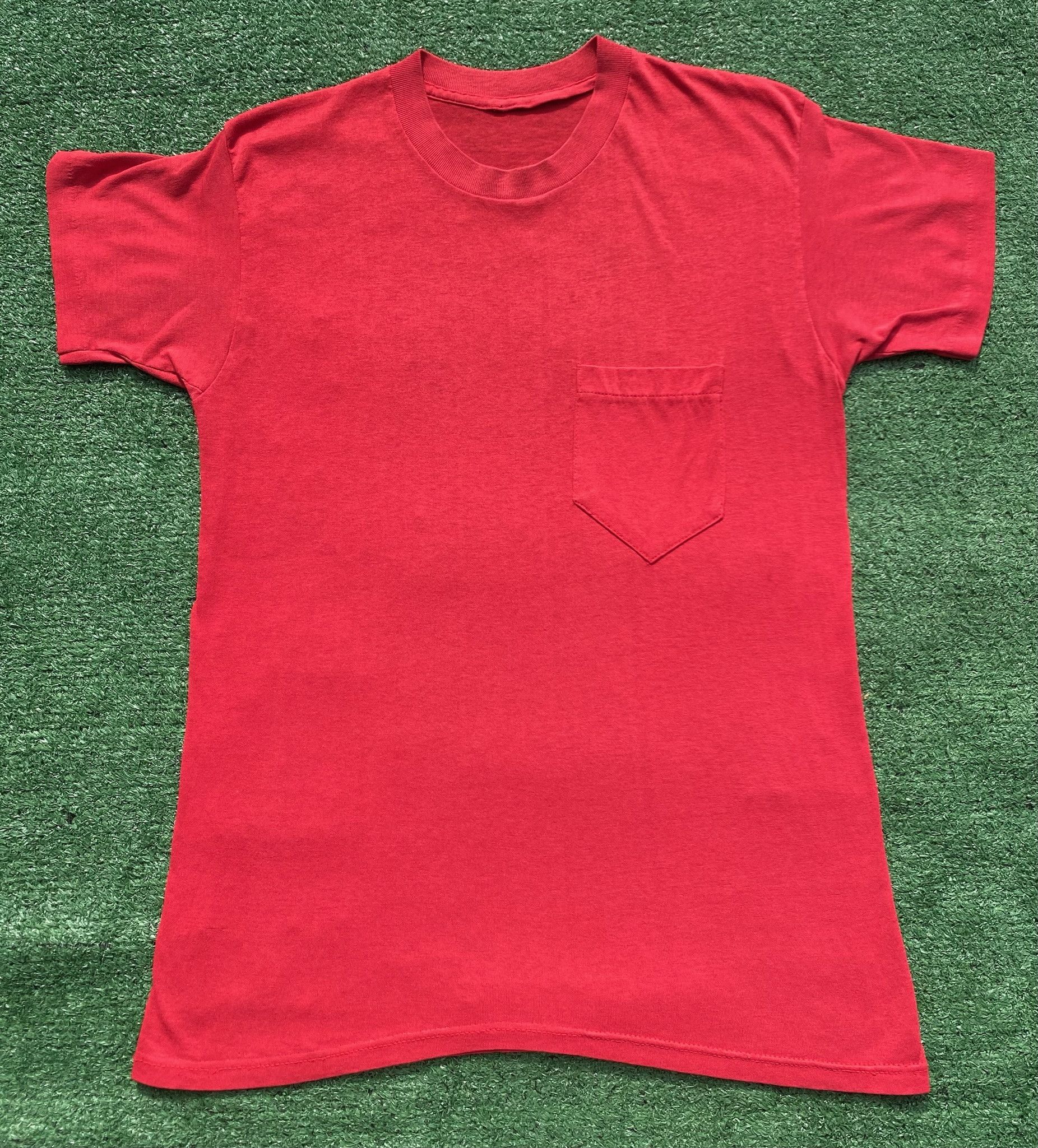 Vintage 70’s Red Paper Thin Single Stitch Pocket T-Shirt XS Size US XS / EU 42 / 0 - 1 Thumbnail