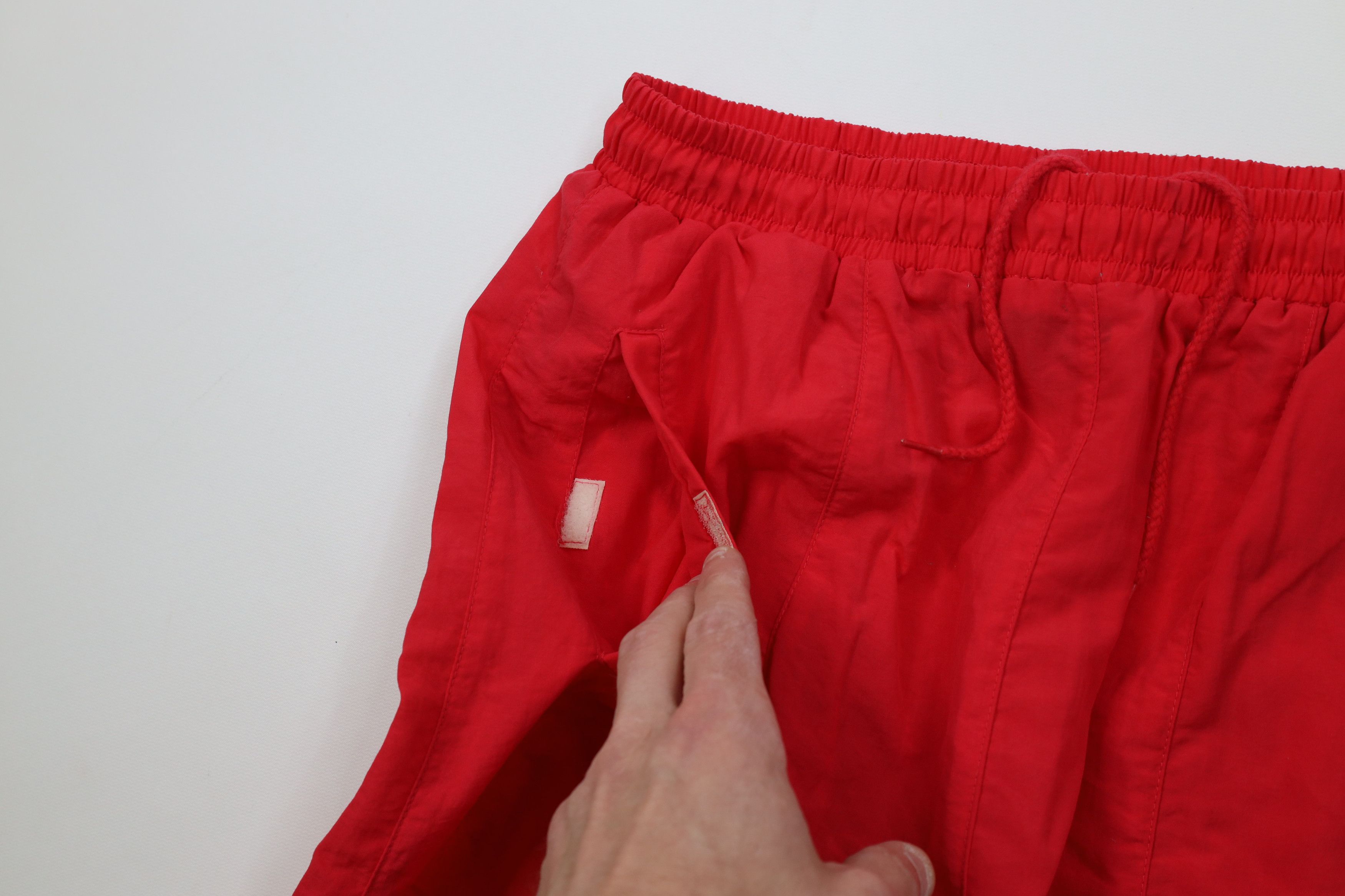 Vintage Vintage 90s Streetwear Blank Windbreaker Joggers Pants Red Size US 34 / EU 50 - 8 Thumbnail