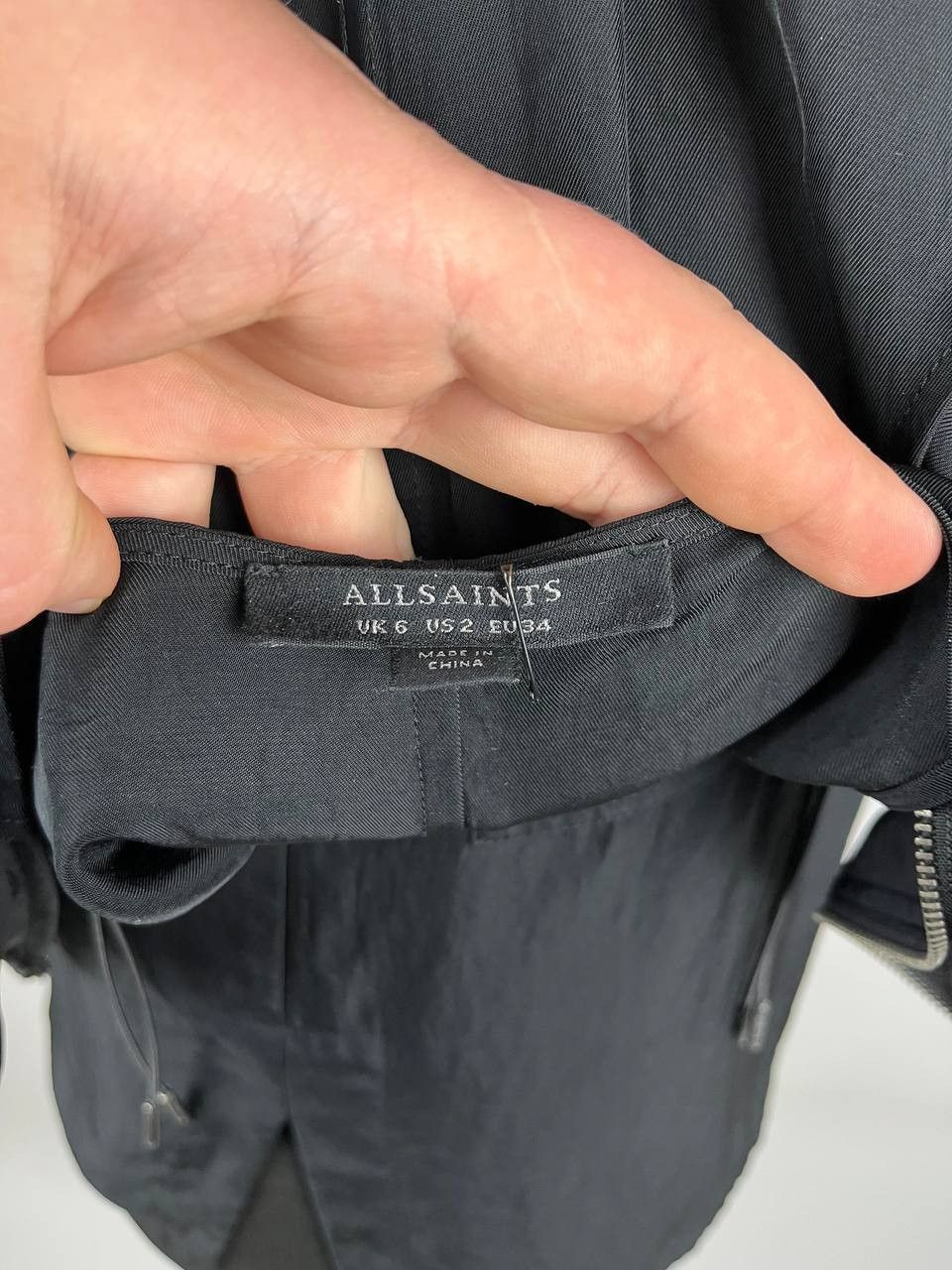 Allsaints AllSaints Vola Black Triacetate Utility Zip Midi Cargo Dress Size XS / US 0-2 / IT 36-38 - 7 Thumbnail