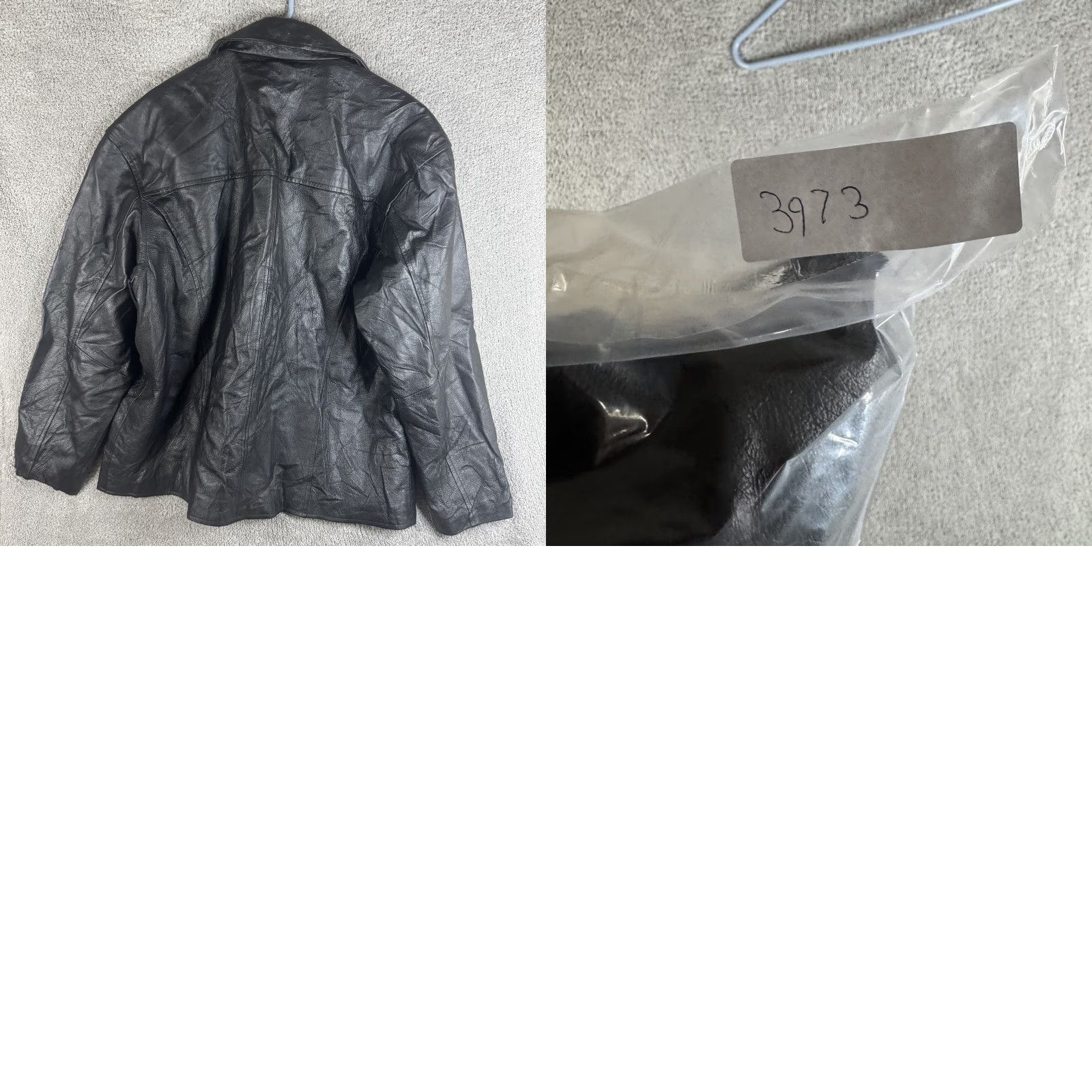 Vintage Burk's Bay Jacket Mens XL Black Leather Full Zip Bomber Insulated Lined Size US XL / EU 56 / 4 - 9 Thumbnail