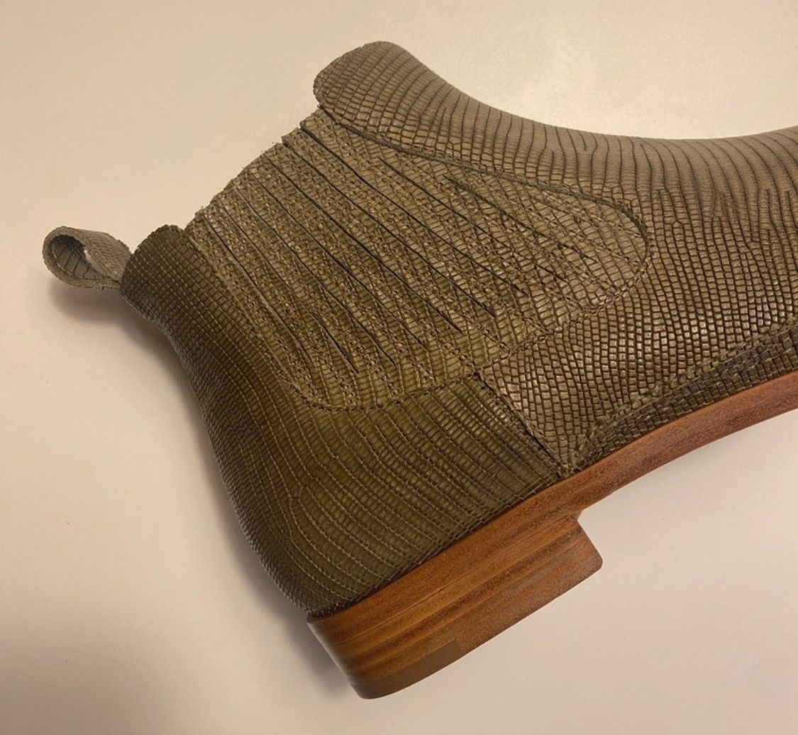 Quercioli Ankle boots in embossed lizard print leather Size US 9.5 / EU 42-43 - 1 Thumbnail