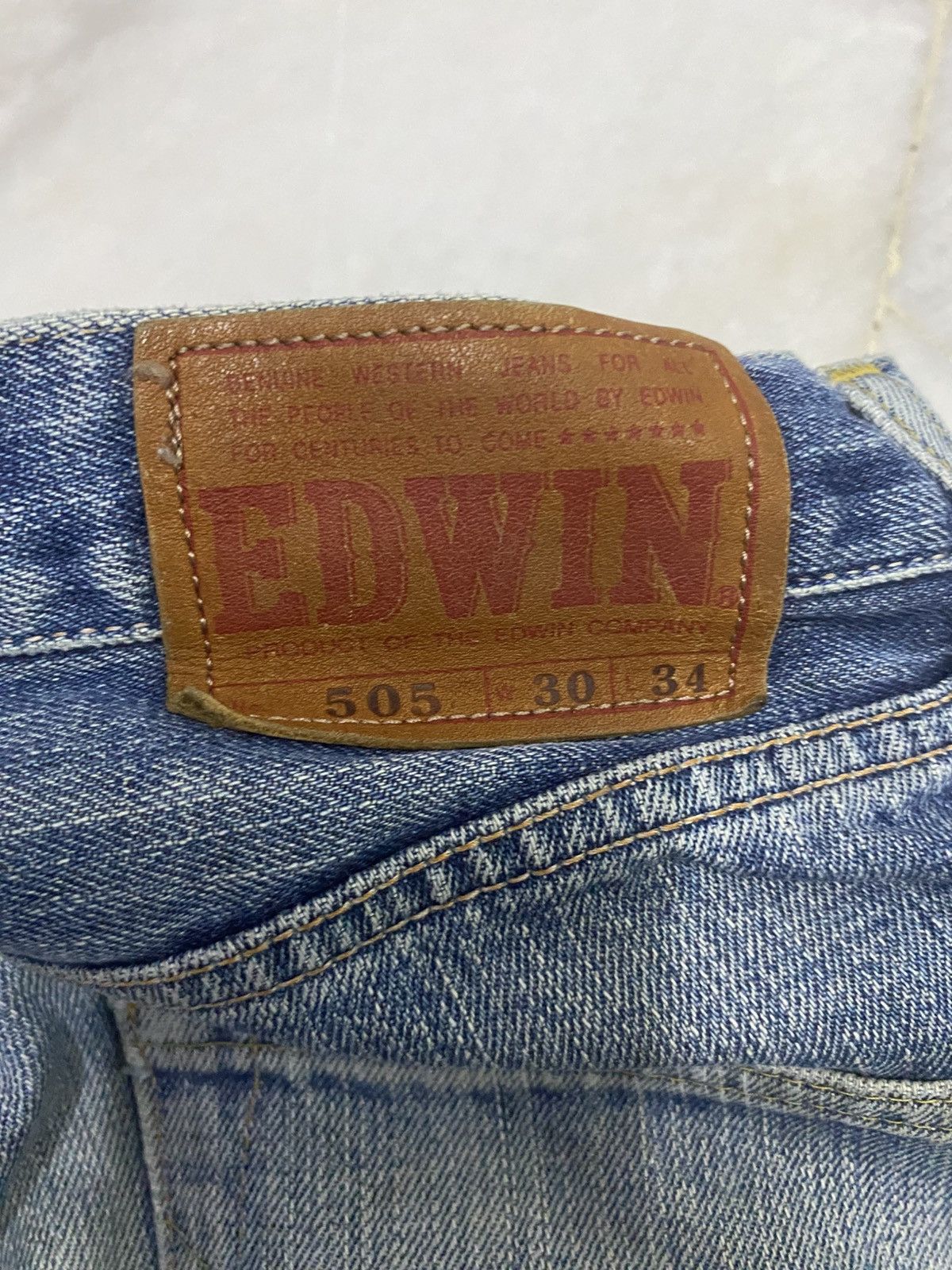 Edwin Size 29x32 Vintage Edwin 505 Selvedge Denim Jeans Size US 29 - 18 Thumbnail