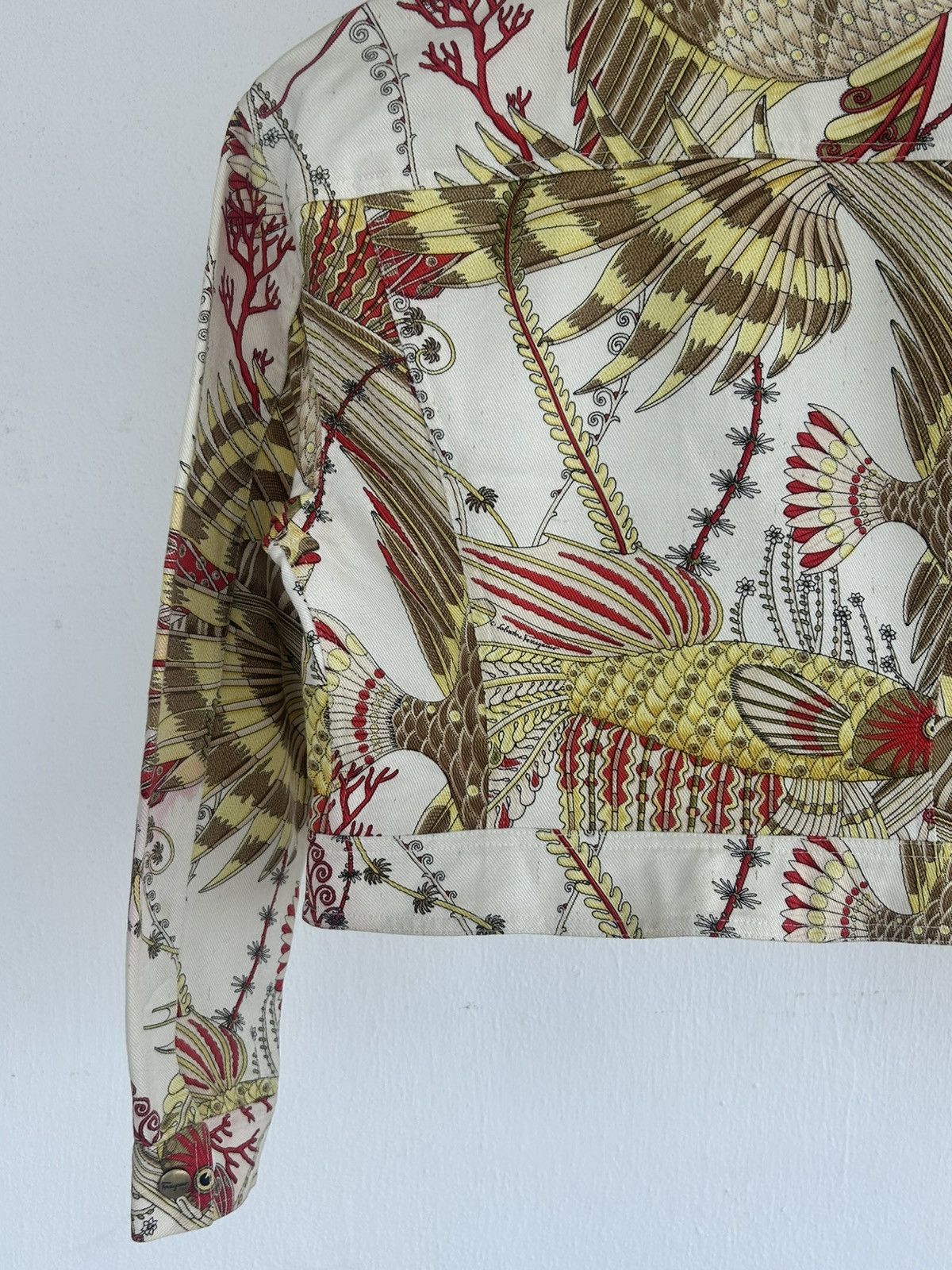 Salvatore Ferragamo Salvatore Ferragamo Koi Fish Woman Collar Jacket Size S / US 4 / IT 40 - 11 Thumbnail