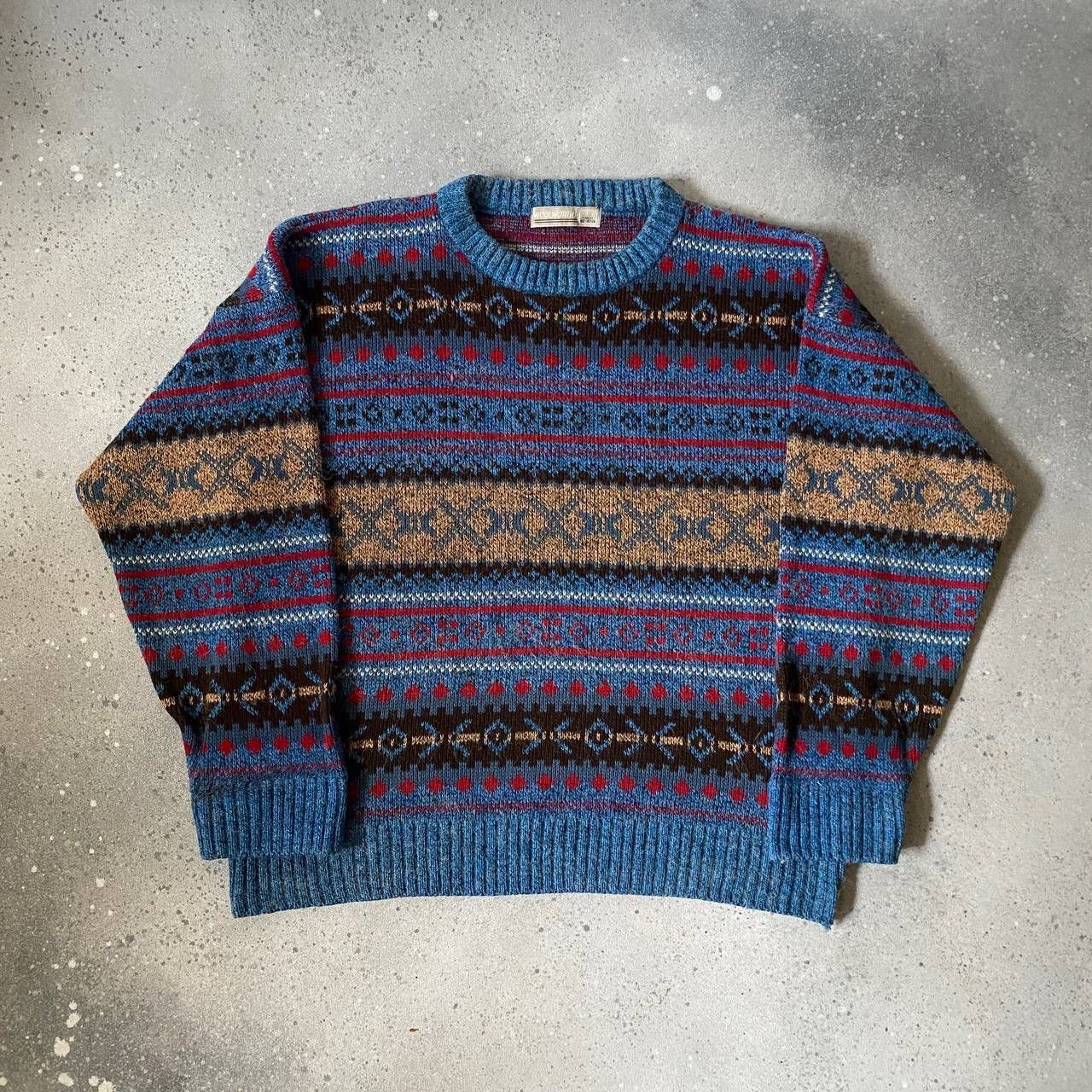 Japanese Brand × Seditionaries × Vintage 90s Vintage Multicolour Knit Retro Sweater (Coogi style) Size US M / EU 48-50 / 2 - 1 Thumbnail