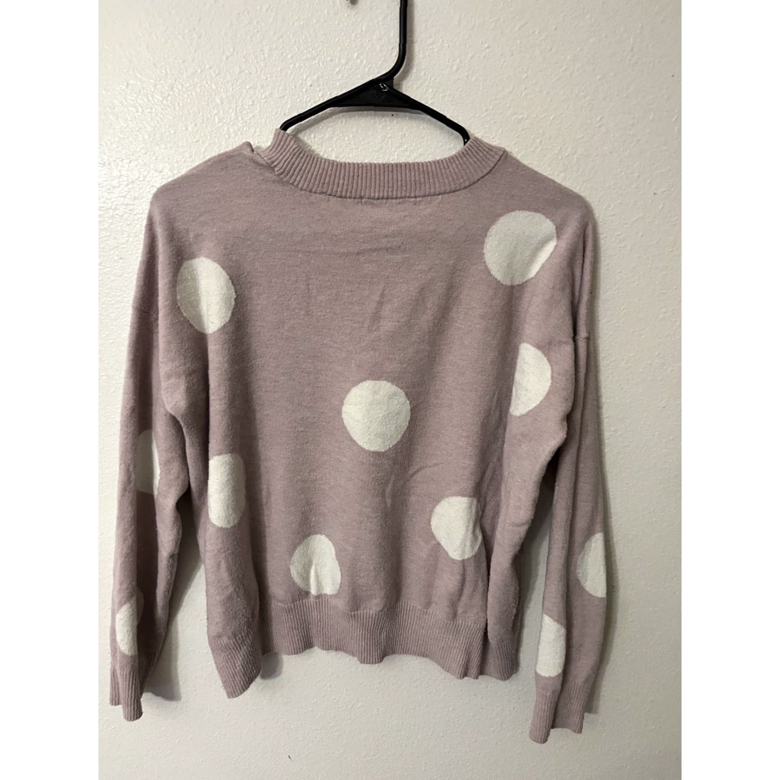 Vintage Tahari Women Sweater Long Sleeve Pullover Pink Polka Dot Crew Neck Size S Regular Size S / US 4 / IT 40 - 3 Thumbnail