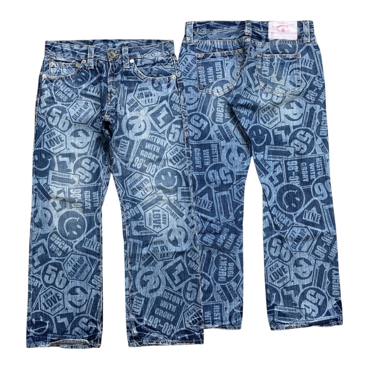 If Six Was Nine × Japanese Brand × Le Grande Bleu (L.G.B.) 2000’s Co&Lu Over Print Jeans Inspired Hysteric Glamour Size US 32 / EU 48 - 1 Thumbnail