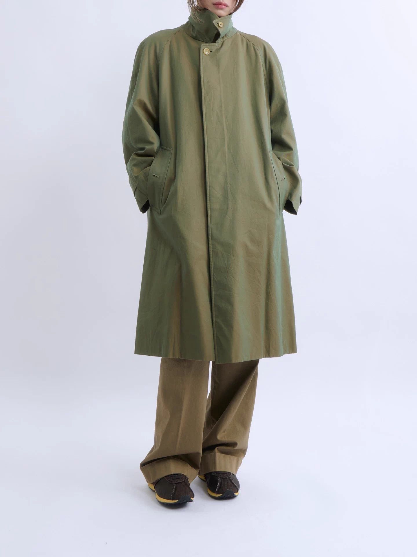Burberry Burberrys 90s Classic Jade Green Trench Coat Size L / US 10 / IT 46 - 5 Thumbnail