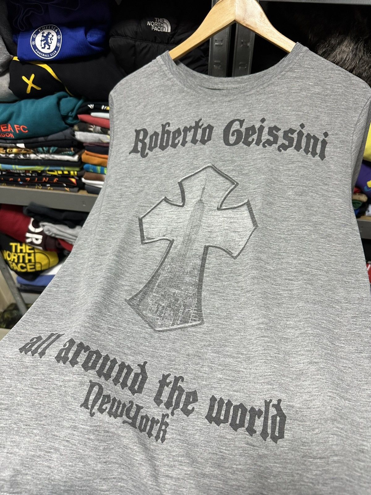 Hysteric Glamour Rare Y2K Roberto Geissini Punk Cross Skull Japanese T Shirt Size US L / EU 52-54 / 3 - 4 Thumbnail