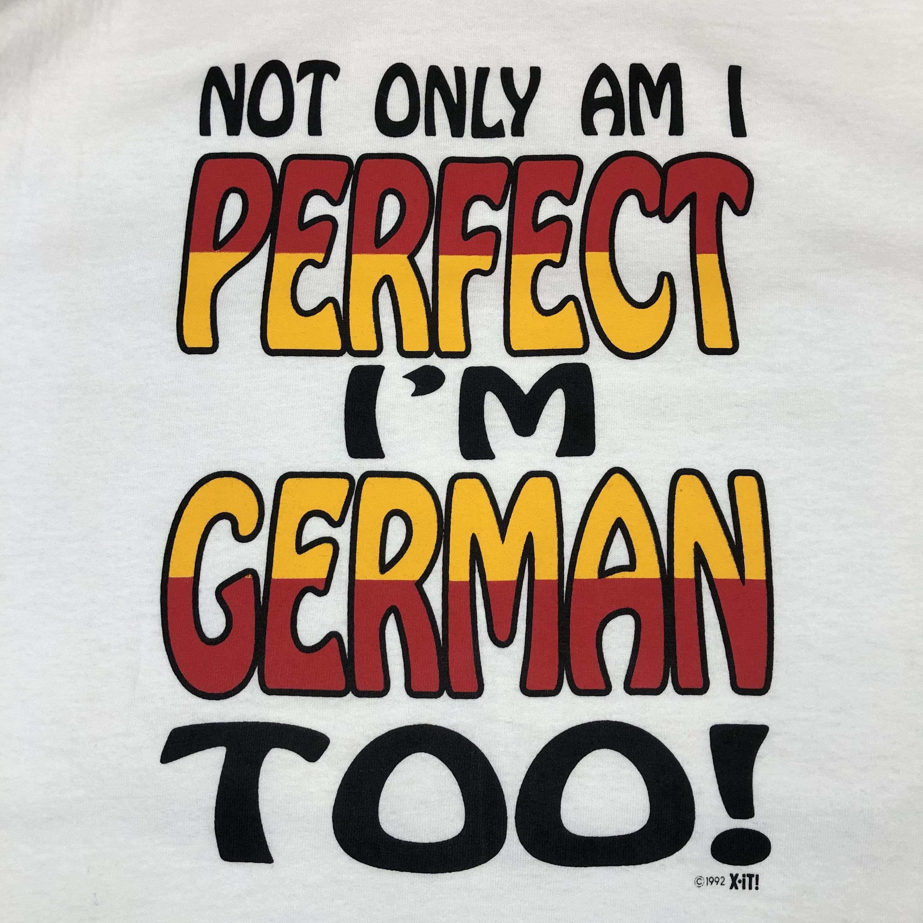 Vintage 1992 USA Single Stitch Germany Humor Tee Size US L / EU 52-54 / 3 - 4 Thumbnail