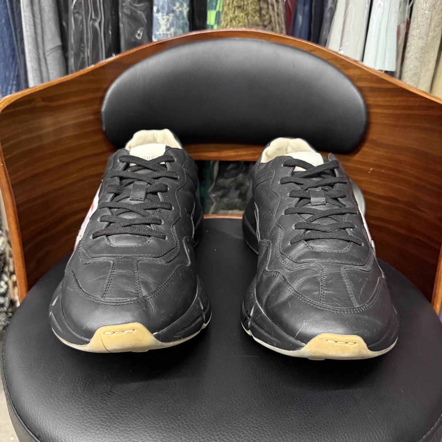 Gucci Gucci Black Red Dad Shoes - Size 11/45 - Excellent Cond. Size US 11 / EU 44 - 2 Thumbnail