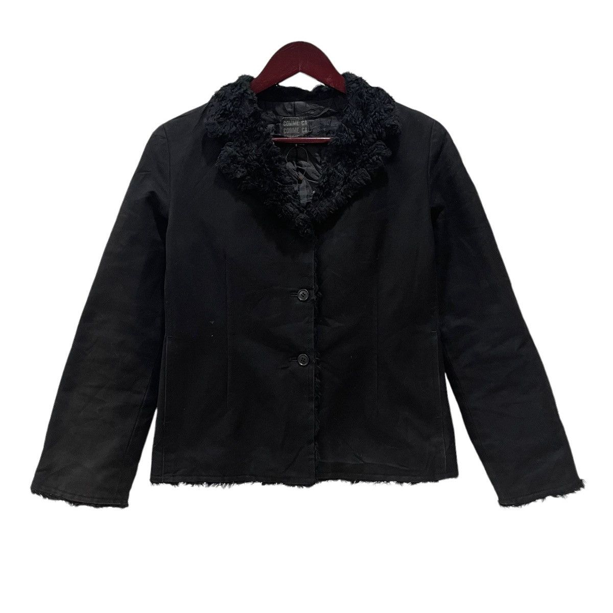 Comme Ca Ism Comme Ca Faux Fur Duck Canvas Button Jacket Size S / US 4 / IT 40 - 1 Thumbnail