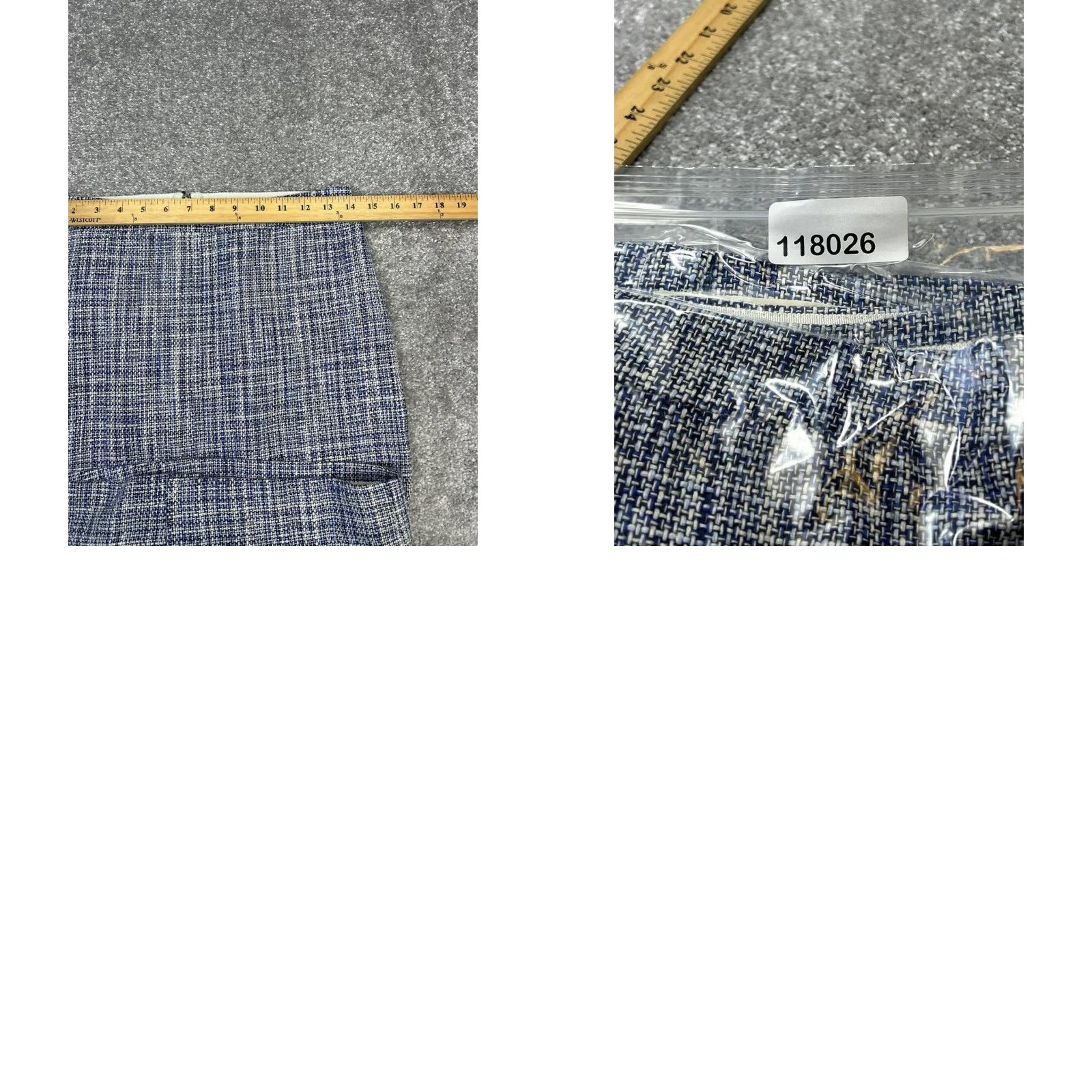 J.Crew J.CREW Skirt Women 2 Blue Textured Cotton Lined Back Zip Straight And Pencil New Size 26" / US 2 / IT 38 - 8 Thumbnail