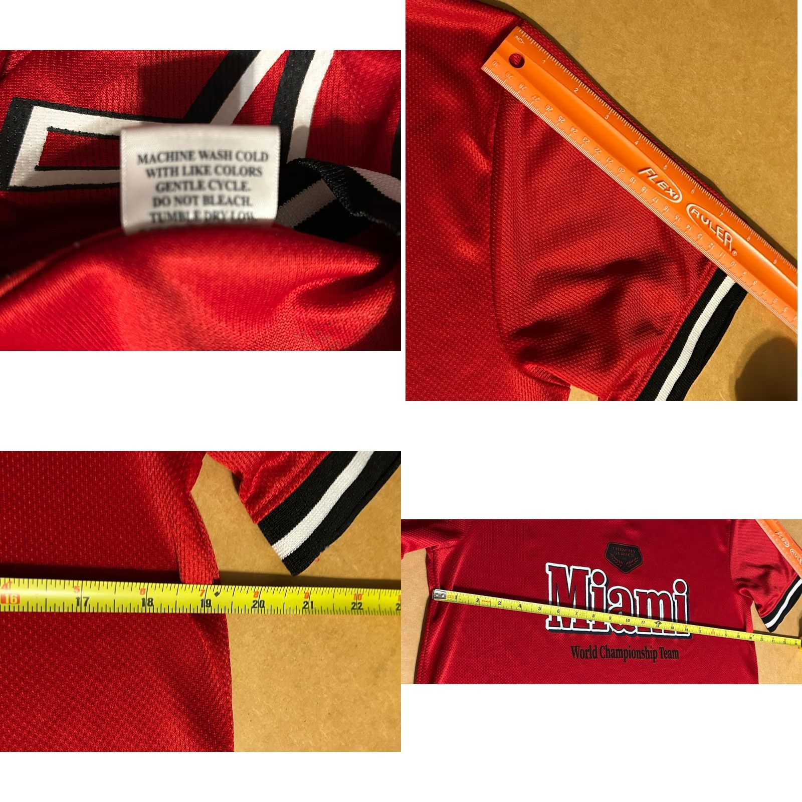 Vintage VINTAGE Miami Championship Racing Team 95 Shirt Men Medium Red Short Sleeve Polyester Size US M / EU 48-50 / 2 - 10 Thumbnail