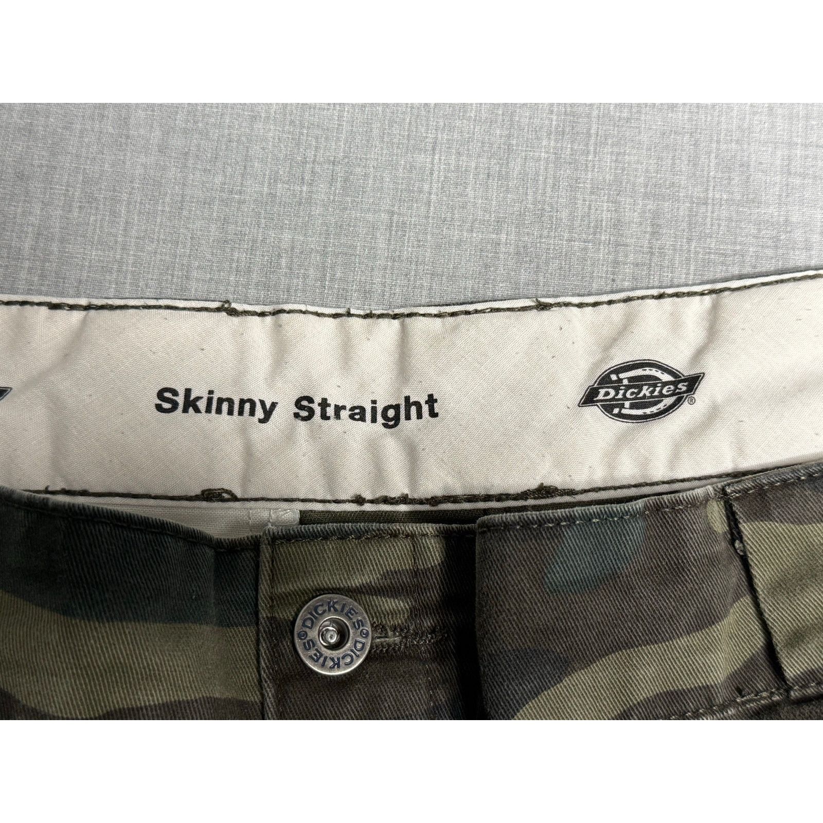 Dickies Dickies Woodland Camo Skinny Straight Work Pants 39x29 Size US 39 - 3 Thumbnail