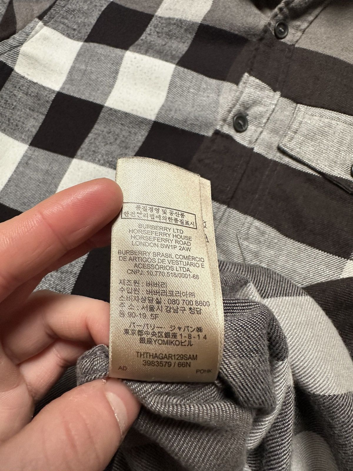 Burberry Burberry Brit Gray Shirt Nova Check Long Sleeve Tartan Shirt Size US S / EU 44-46 / 1 - 12 Thumbnail