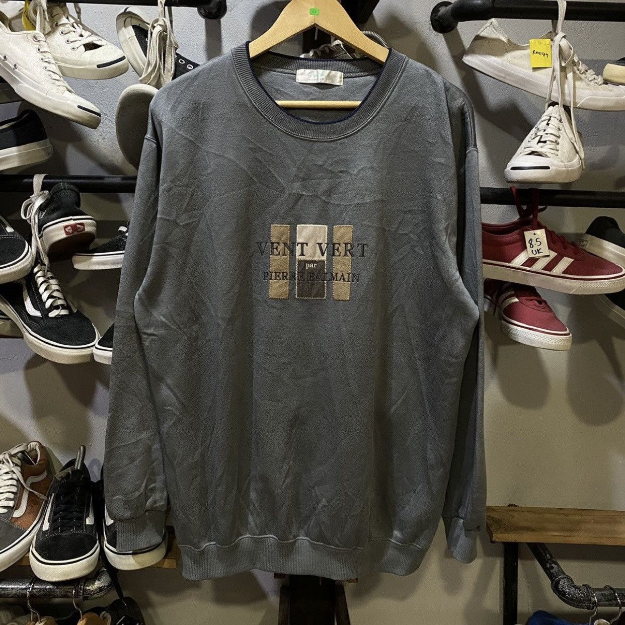 Pierre Balmain × Vintage Vintage Pierre Balmain Vent Vert Embroidery Sweatshirt Size US XL / EU 56 / 4 - 1 Thumbnail