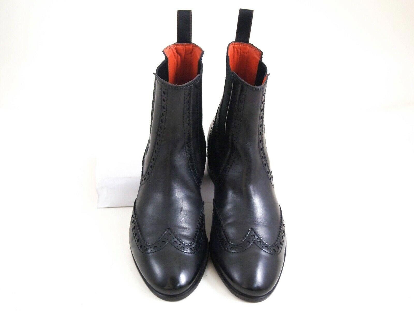 Santoni Santoni Chelsea Boots Black Leather Size US 6 EU 36 $720 Size US 6 / IT 36 - 3 Thumbnail