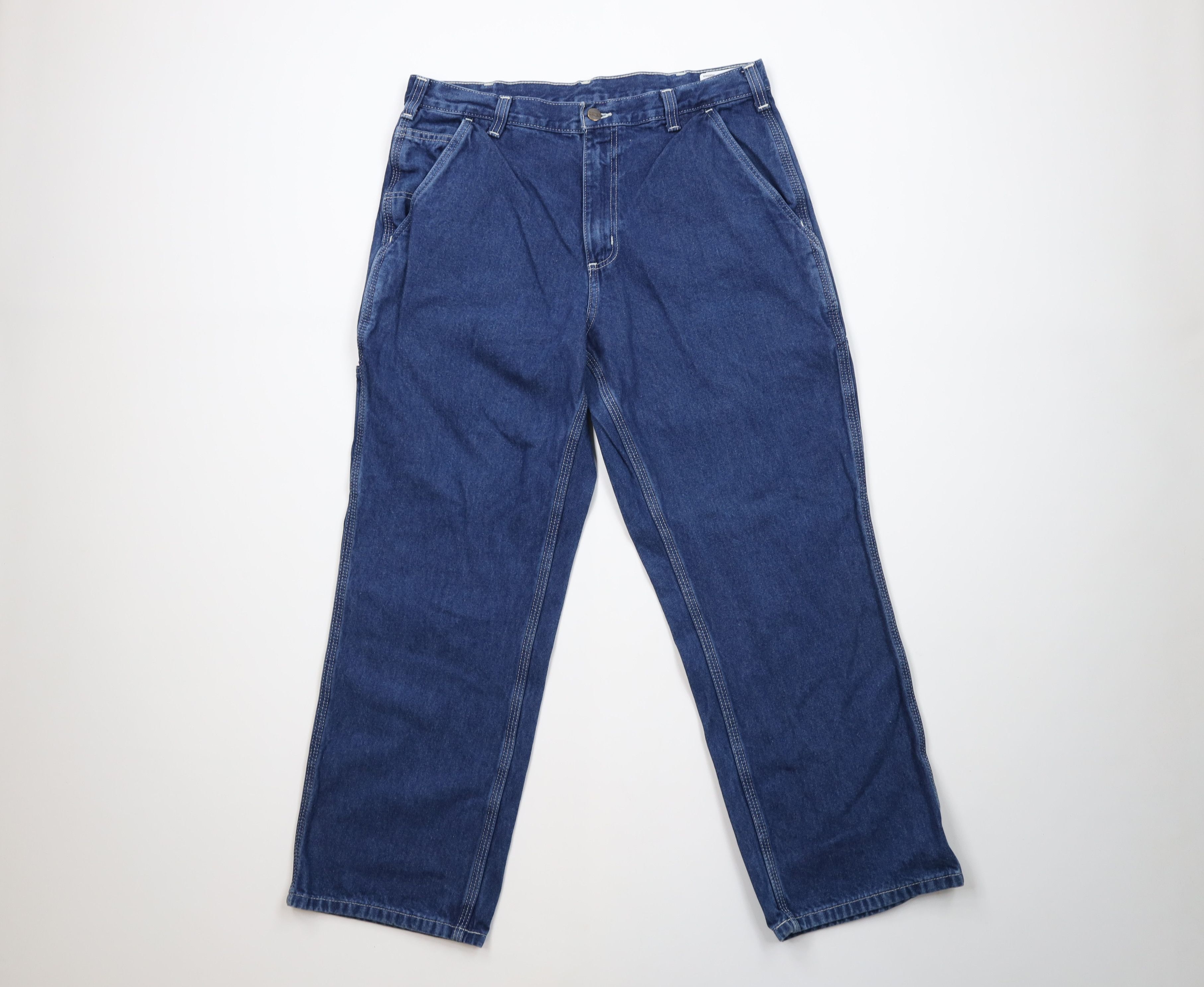 Carhartt Vintage Carhartt Wide Leg Dungaree Denim Jeans Cotton Size US 34 / EU 50 - 1 Thumbnail