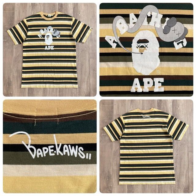 Bape × Kaws BAPE × KAWS Bendy College Logo T-Shirt a bathing ape NIGO Size US L / EU 52-54 / 3 - 1 Thumbnail