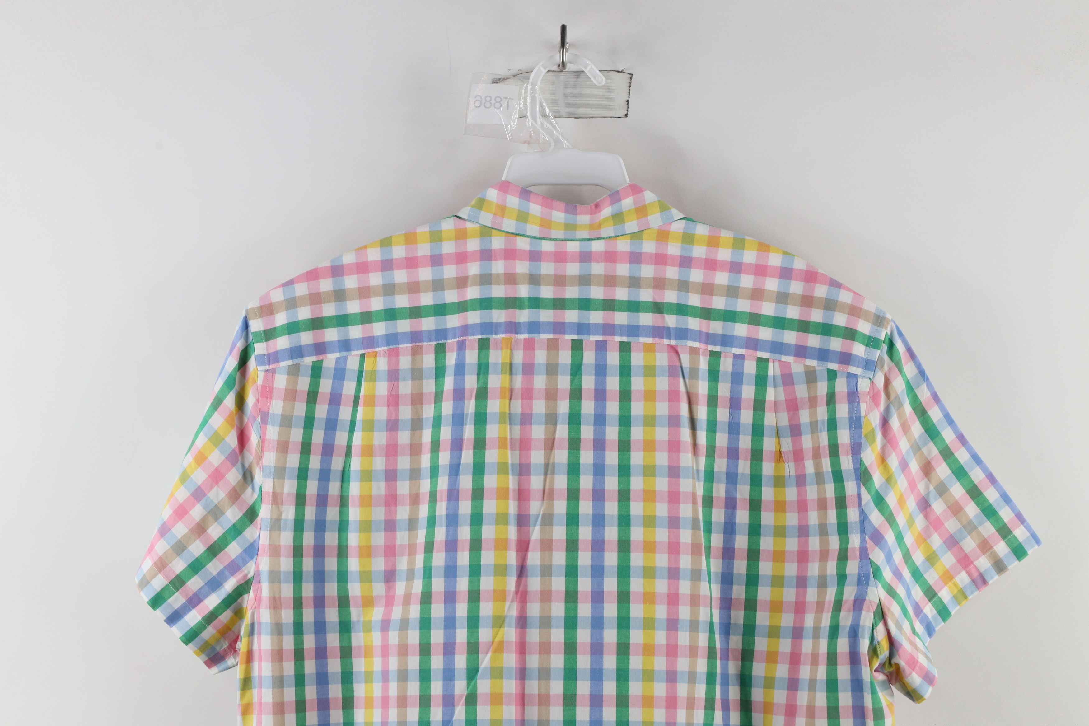J.Crew × Vintage J Crew Wash Rainbow Plaid Short Sleeve Button Down Shirt Size US L / EU 52-54 / 3 - 10 Thumbnail