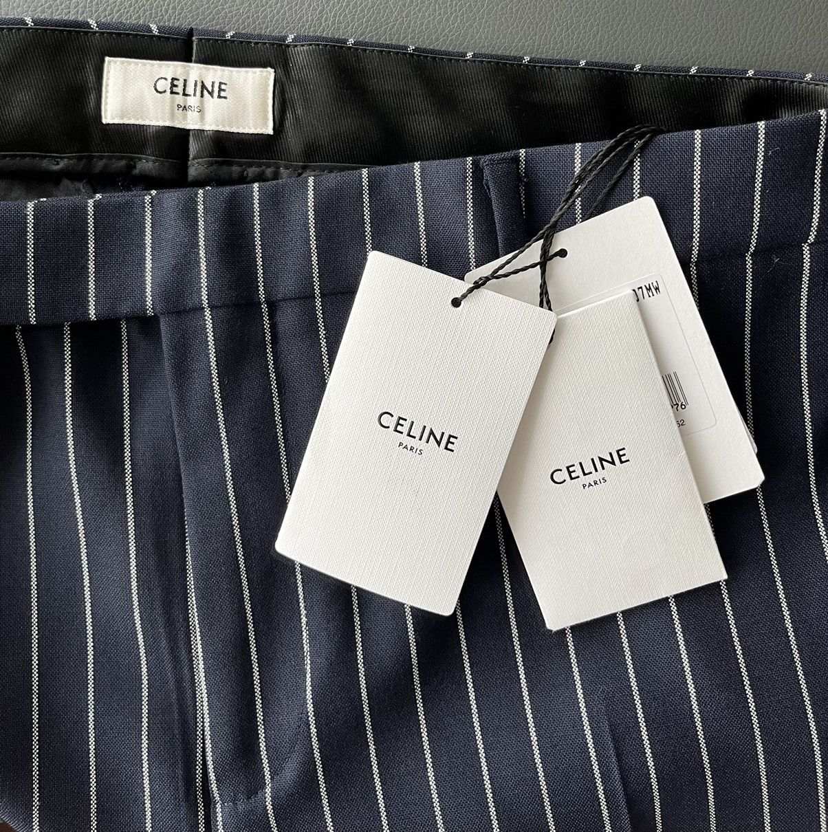 Celine × Hedi Slimane Rare Super Runway Brand New Celine by Hedi Wool Striped Pant Size US 34 / EU 50 - 13 Thumbnail