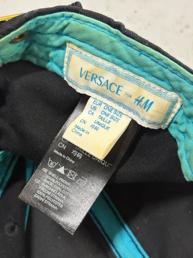 Versace Versace H&M Turquoise Leopard Print Baseball Cap Size ONE SIZE - 8 Thumbnail
