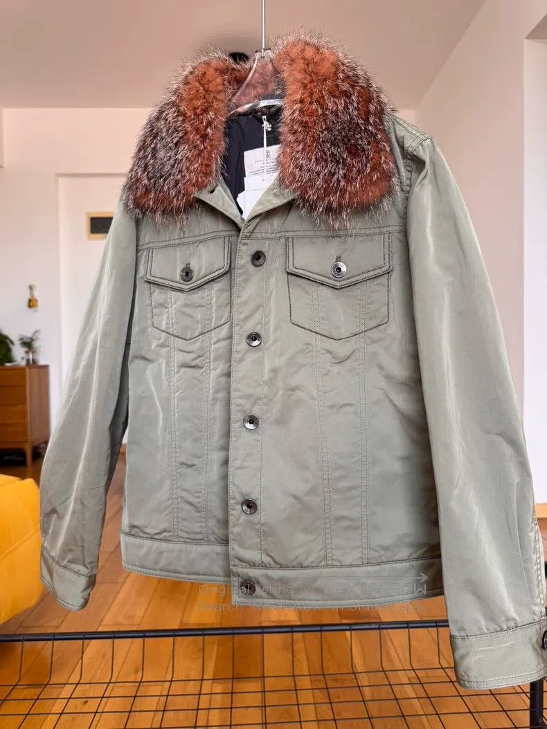 Brunello Cucinelli Brunello Cucinelli Military Green Fur Collar Jacket Size US XS / EU 42 / 0 - 2 Thumbnail