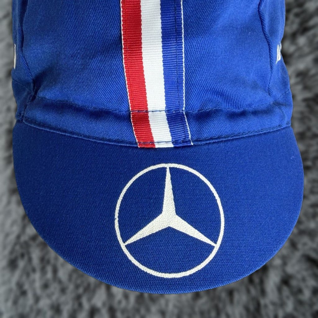 Kapital VINTAGE NY NY City Marathon Short Brim Hat Blue 1988 Mercedes-Benz USA Made Cap It All Men Baseball Cap One Size Cotton Canvas Lightweight Size US 35 - 1 Thumbnail