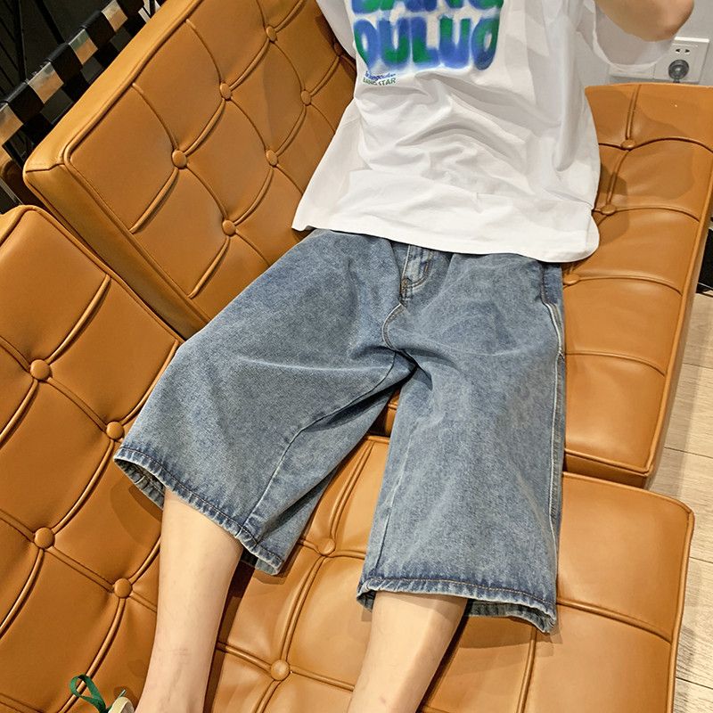 Japanese Brand × Jean Loose casual retro straight leg denim shorts Size US 30 / EU 46 - 2 Thumbnail