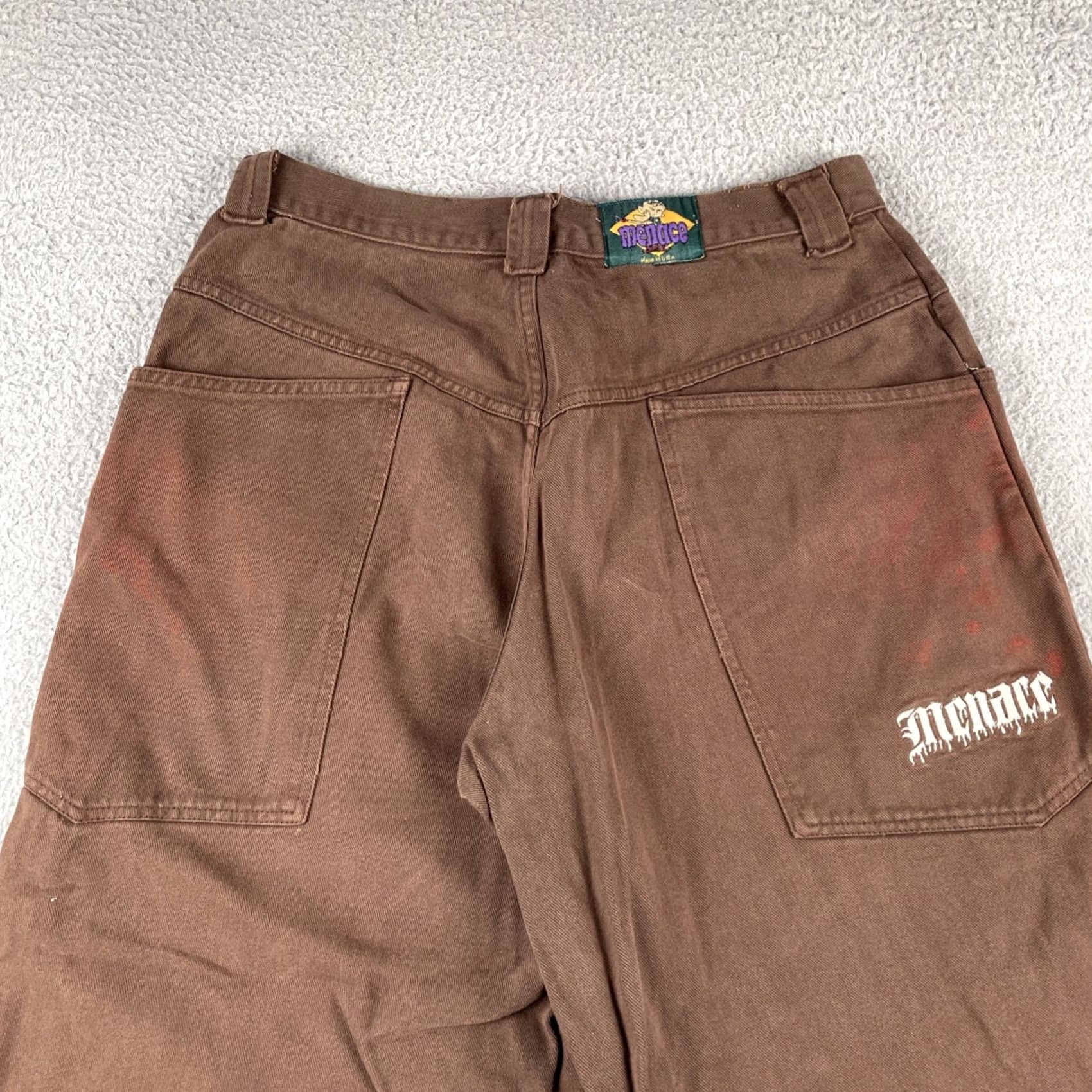 Vintage VINTAGE Menace Denim Jeans 38x29 Wide-Leg Regular Fit Blue 90s USA Graffiti Skater Baggy Men's Jeans Size US 38 / EU 54 - 2 Thumbnail