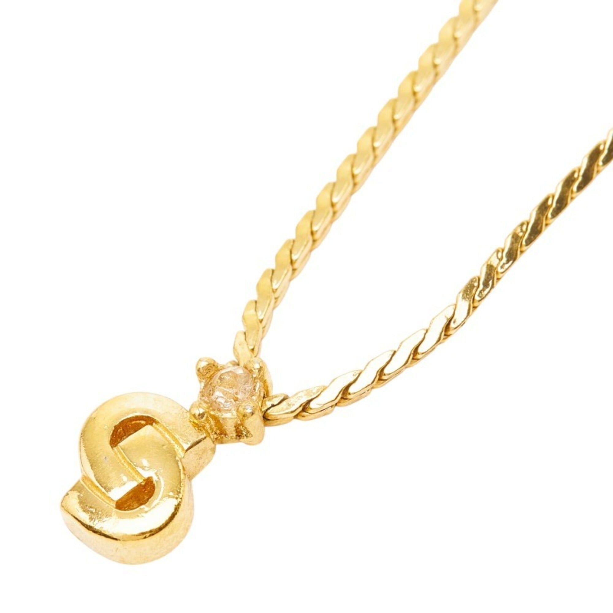 Dior Christian Dior Dior CD Logo Necklace, Gold Plated, Women's Size ONE SIZE - 1 Thumbnail