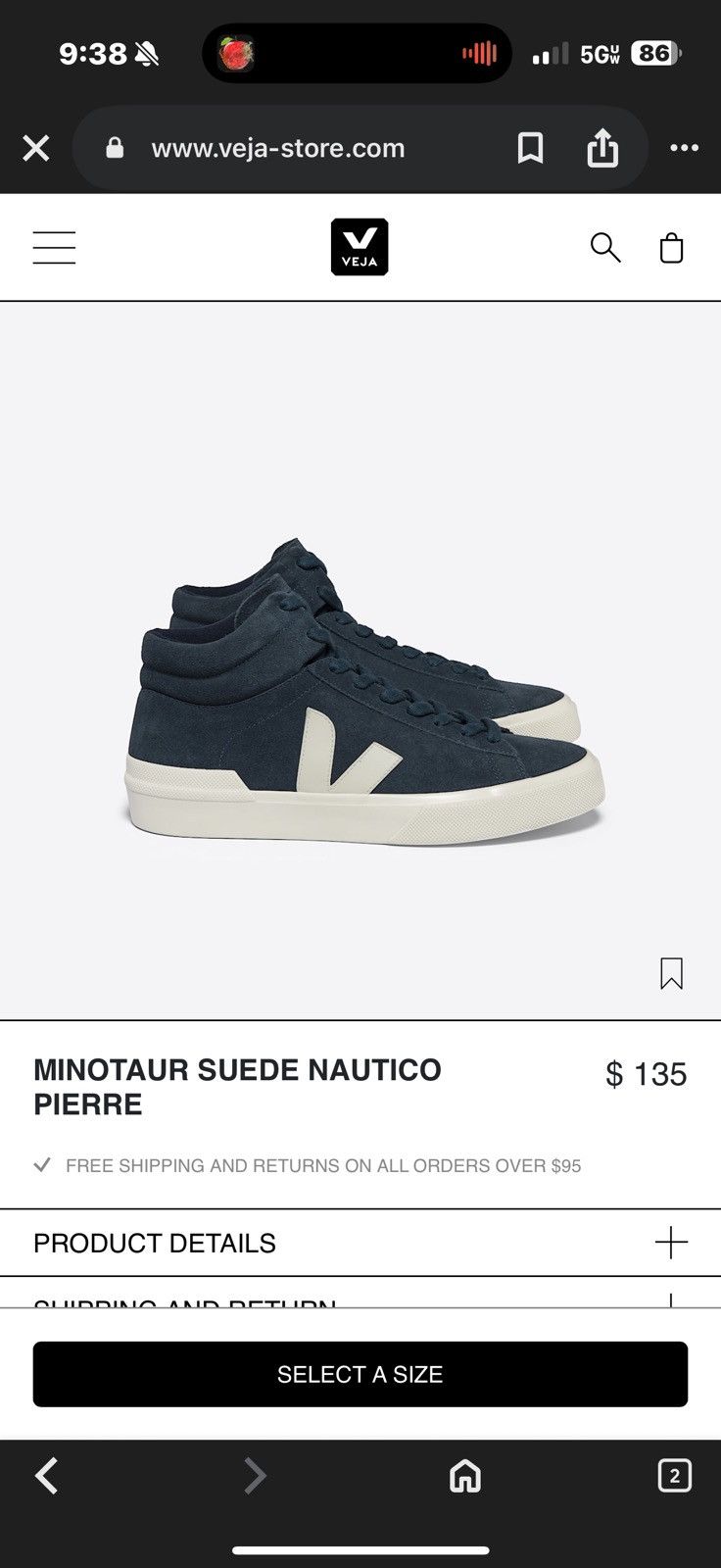 Veja Veja Minotaur Suede Nautico Pierre Size Size US 9 / EU 42 - 7 Thumbnail