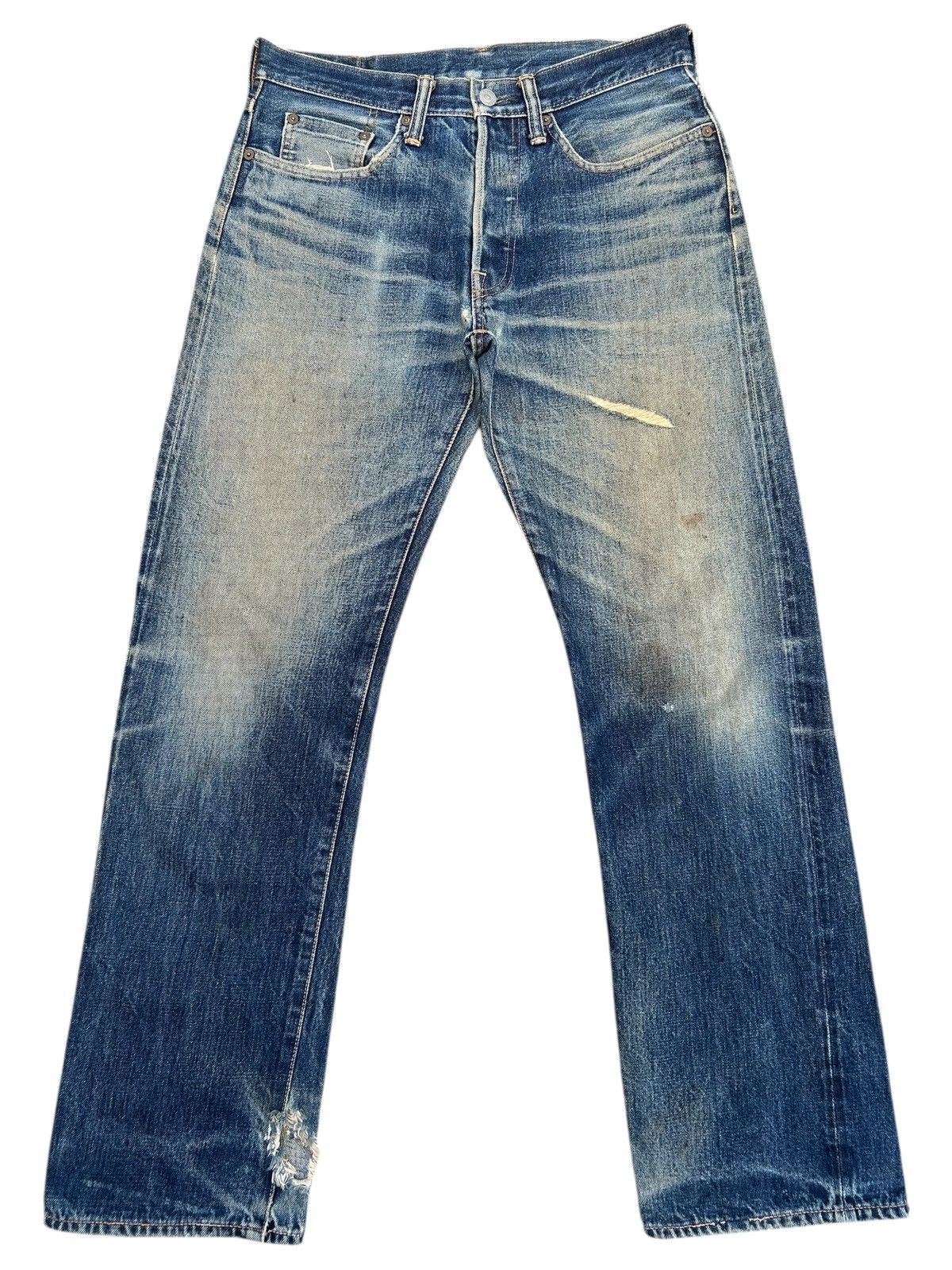 Kapital Thrashed Vintage Studio Dartisan Selvedge Denim Jeans Size US 31 - 1 Thumbnail