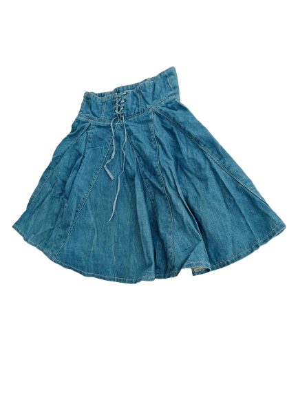 Japanese Brand BARBIE Mini Skirt Blue Denim Nice Style Size 26" / US 2 / IT 38 - 3 Thumbnail