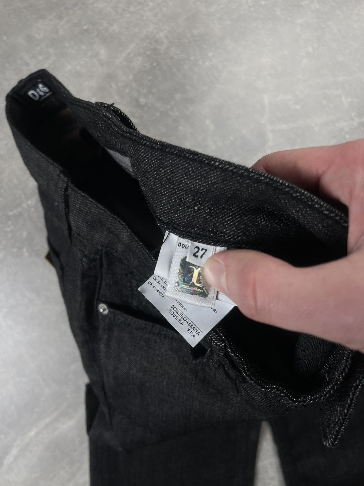 Dolce & Gabbana Vintage D&G Dolce & Gabbana Slimmy Jeans Y2K Black Denim Size 27" / US 4 / IT 40 - 12 Thumbnail