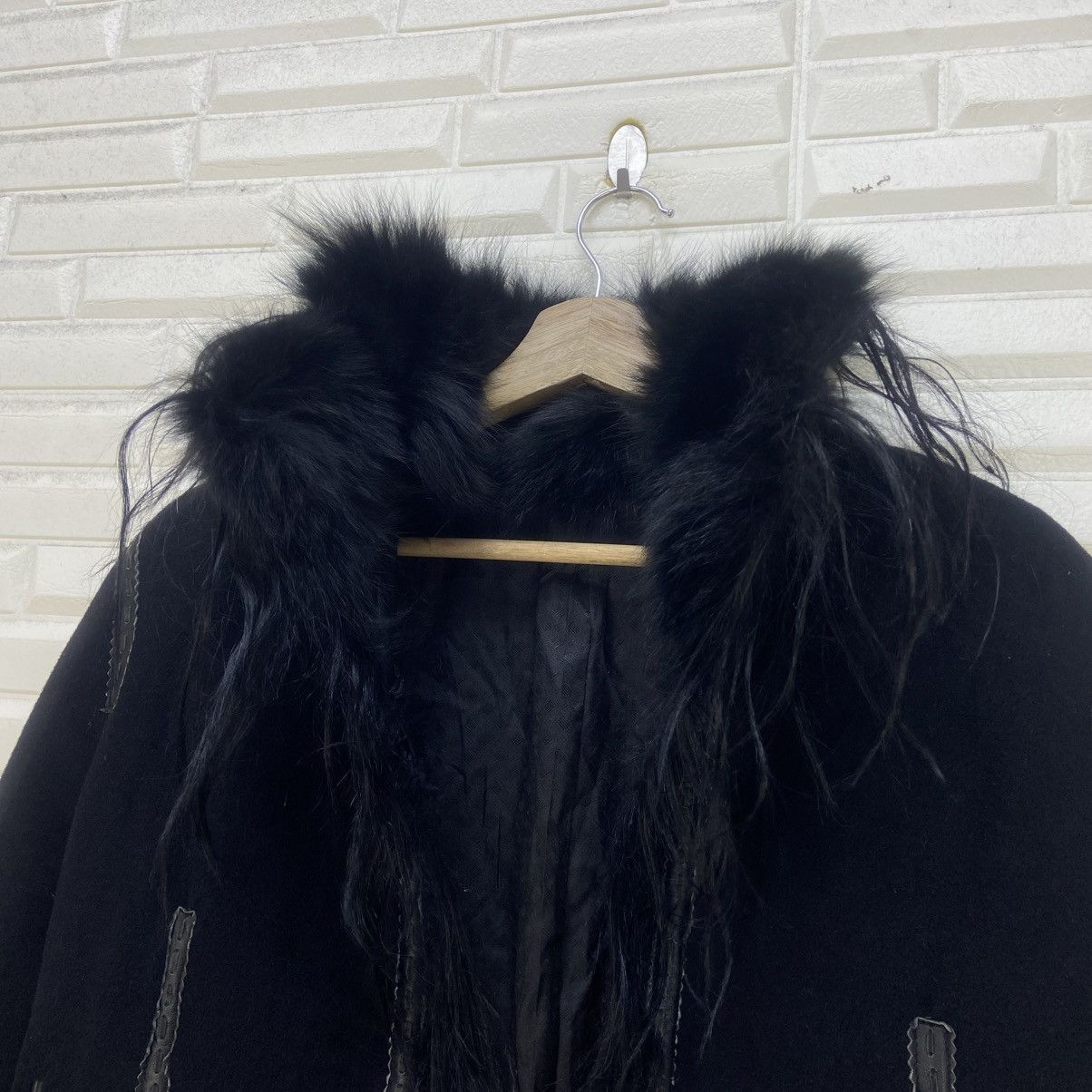 Japanese Brand Japanese Brand Blue Fox Fur Lamb Leather Wool Coat Size M / US 6-8 / IT 42-44 - 22 Thumbnail