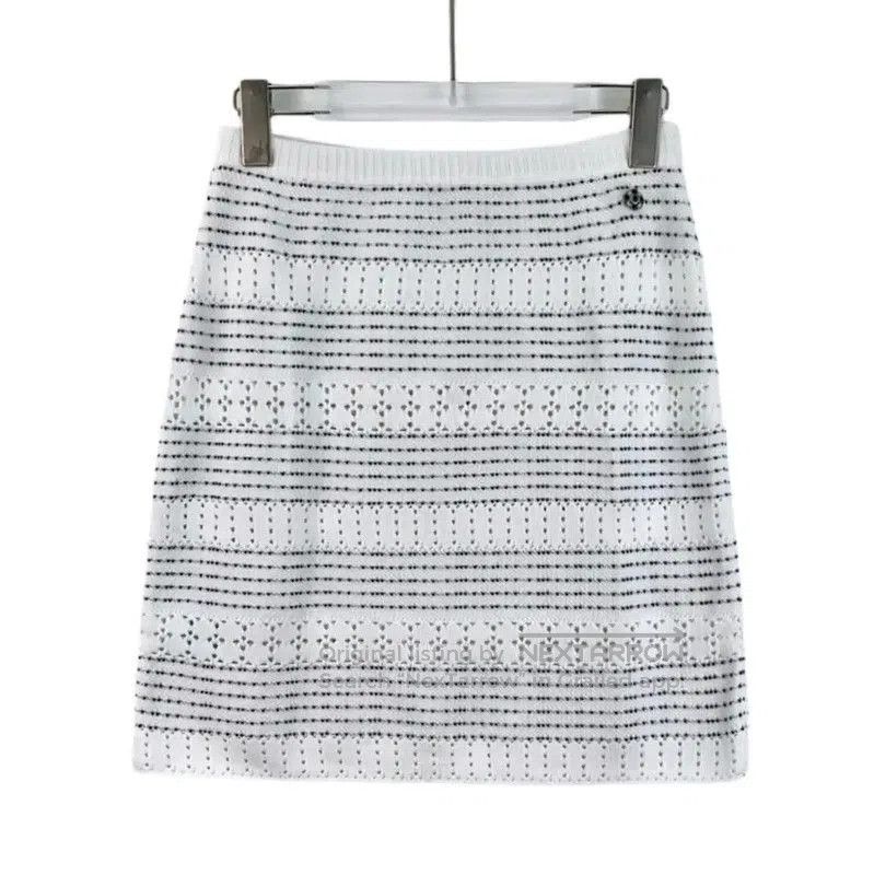 Chanel Colorblock Cotton Mini Skirt .