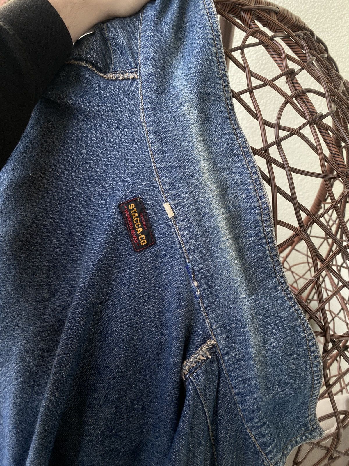 Vintage Vintage ultra rare workwear denim stacca co. long jacket Size US XL / EU 56 / 4 - 11 Thumbnail