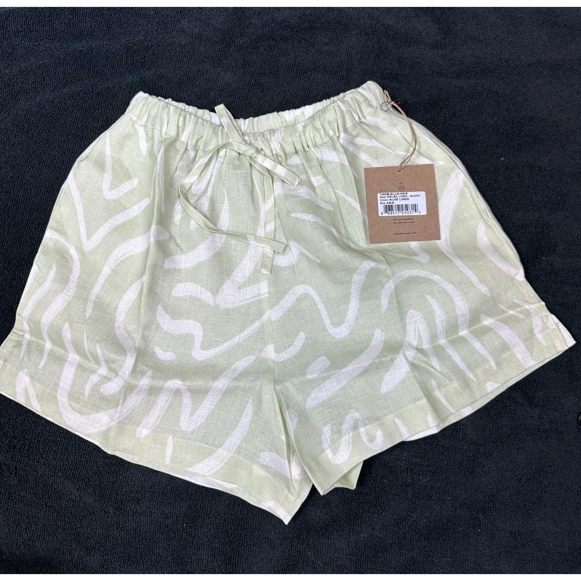 Other Stone Fox Swim Melba 100% Linen Shorts- Aloe Lines size XS/S Size 26" / US 2 / IT 38 - 8 Thumbnail