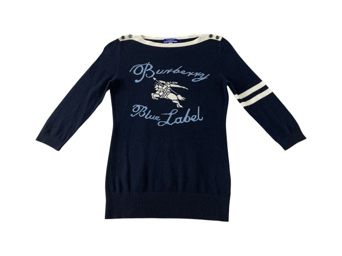 Burberry Burberry Blue Label Big Logo Knitwear Sweater Stretchable Size XS / US 0-2 / IT 36-38 - 1 Thumbnail