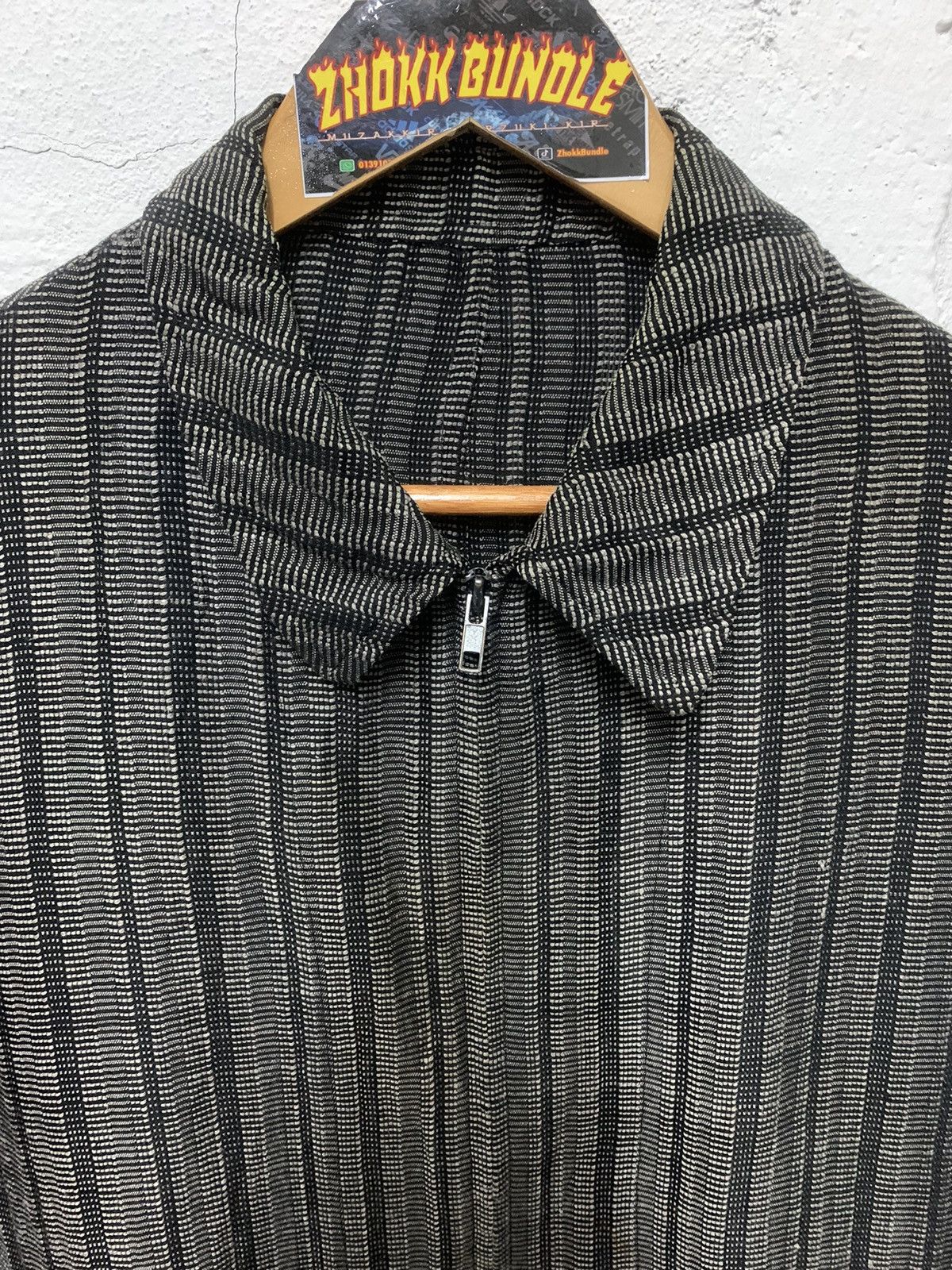 Yohji Yamamoto Linen Rayon Blend Light Zipper Jacket