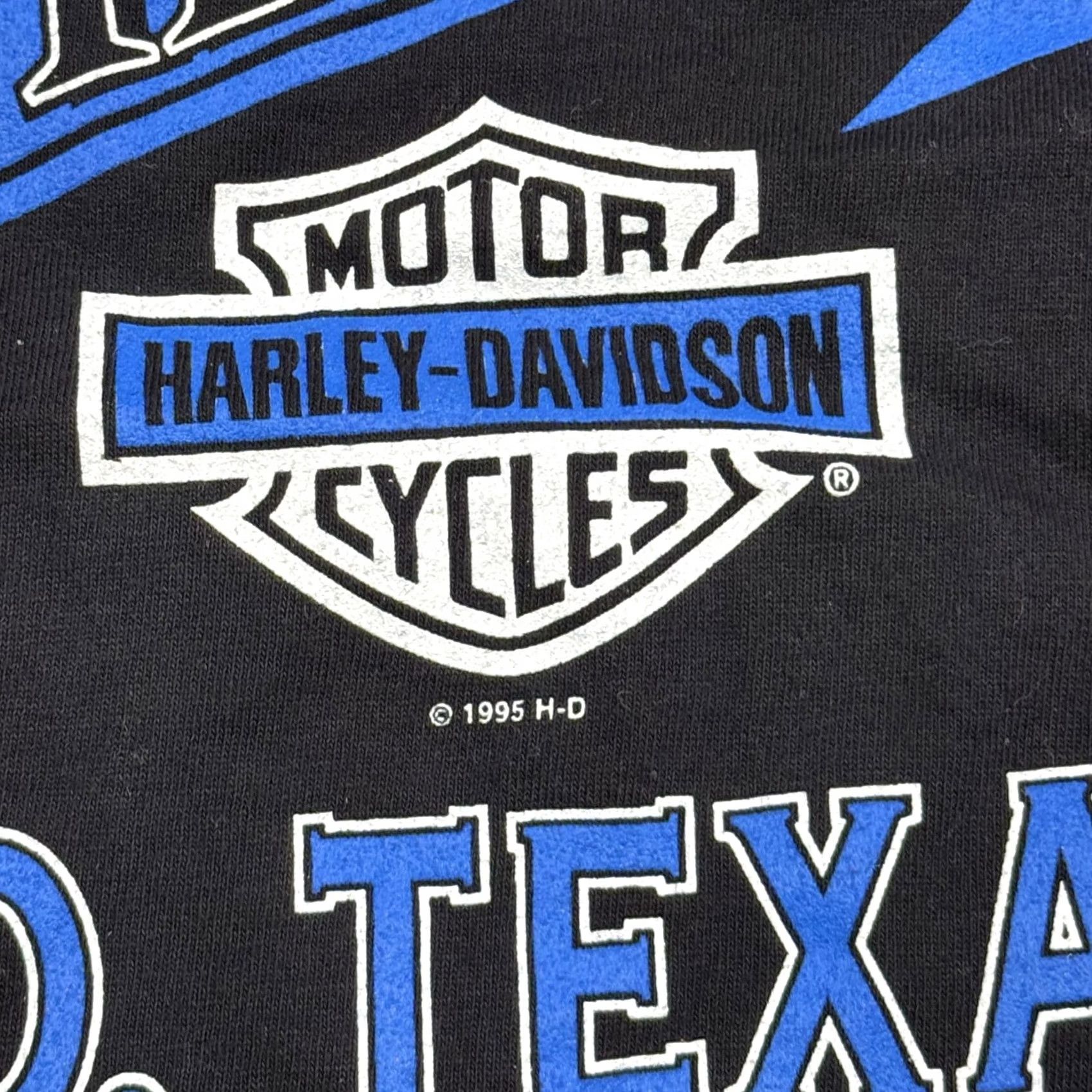 Harley Davidson VINTAGE Harley-Davidson Shirt Mens 2XL Black Barnett El Paso Texas Biker 90s Shirt Womens? Size US XXL / EU 58 / 5 - 7 Thumbnail