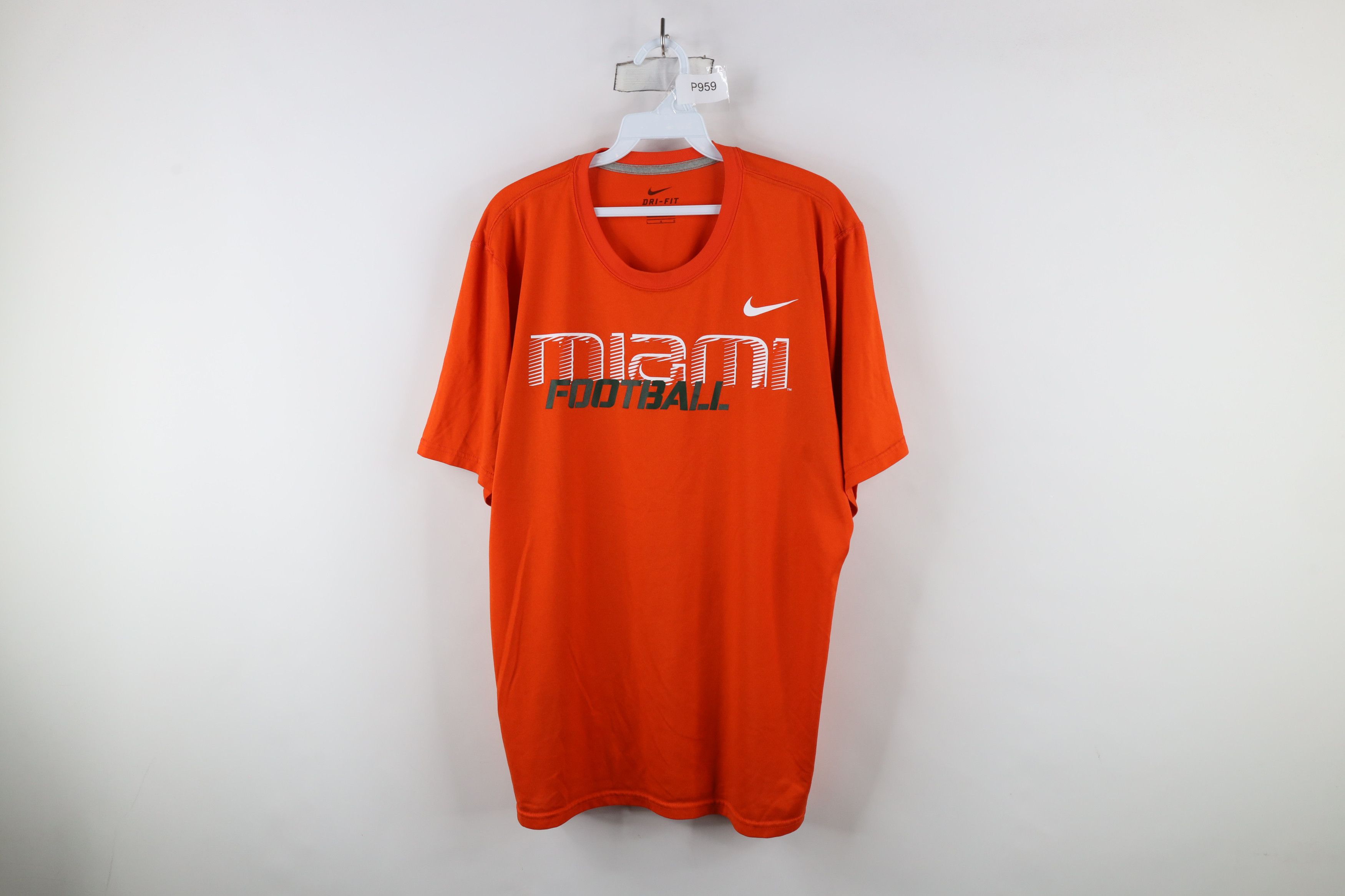 Nike Nike University of Miami Football Short Sleeve T-Shirt Size US L / EU 52-54 / 3 - 1 Thumbnail