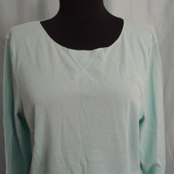 J. Jill J.Jill L Womens Petite Long Sleeve Mint Green Top Size L / US 10 / IT 46 - 5 Thumbnail