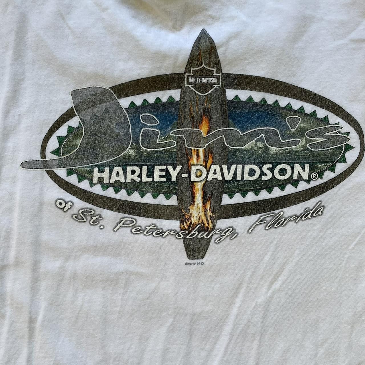 Harley Davidson Vintage Y2K 90's Harley Davidson Skull Surf Graphic Tee Size US XXL / EU 58 / 5 - 4 Thumbnail