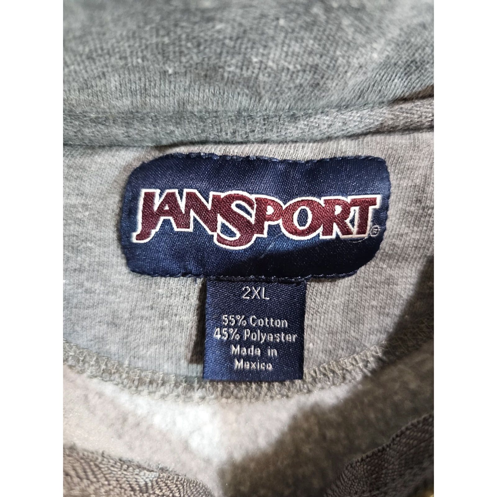 Jansport Jansport Wayne State University Gray 1/4 Zip Pullover Sweatshirt Adult XXL Regular Size Gray Logo College Men Men Clothing Size US XXL / EU 58 / 5 - 4 Thumbnail