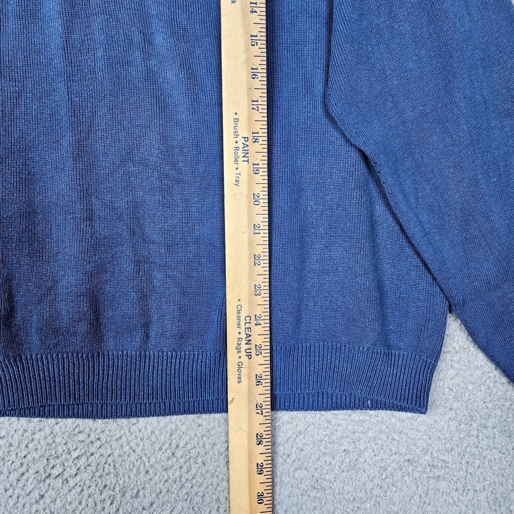 Tommy Bahama Tommy Bahama Men’s Blue Silk Cotton 1/4 Zipper Sweater XL Size Knit Pullover Size US XL / EU 56 / 4 - 3 Thumbnail