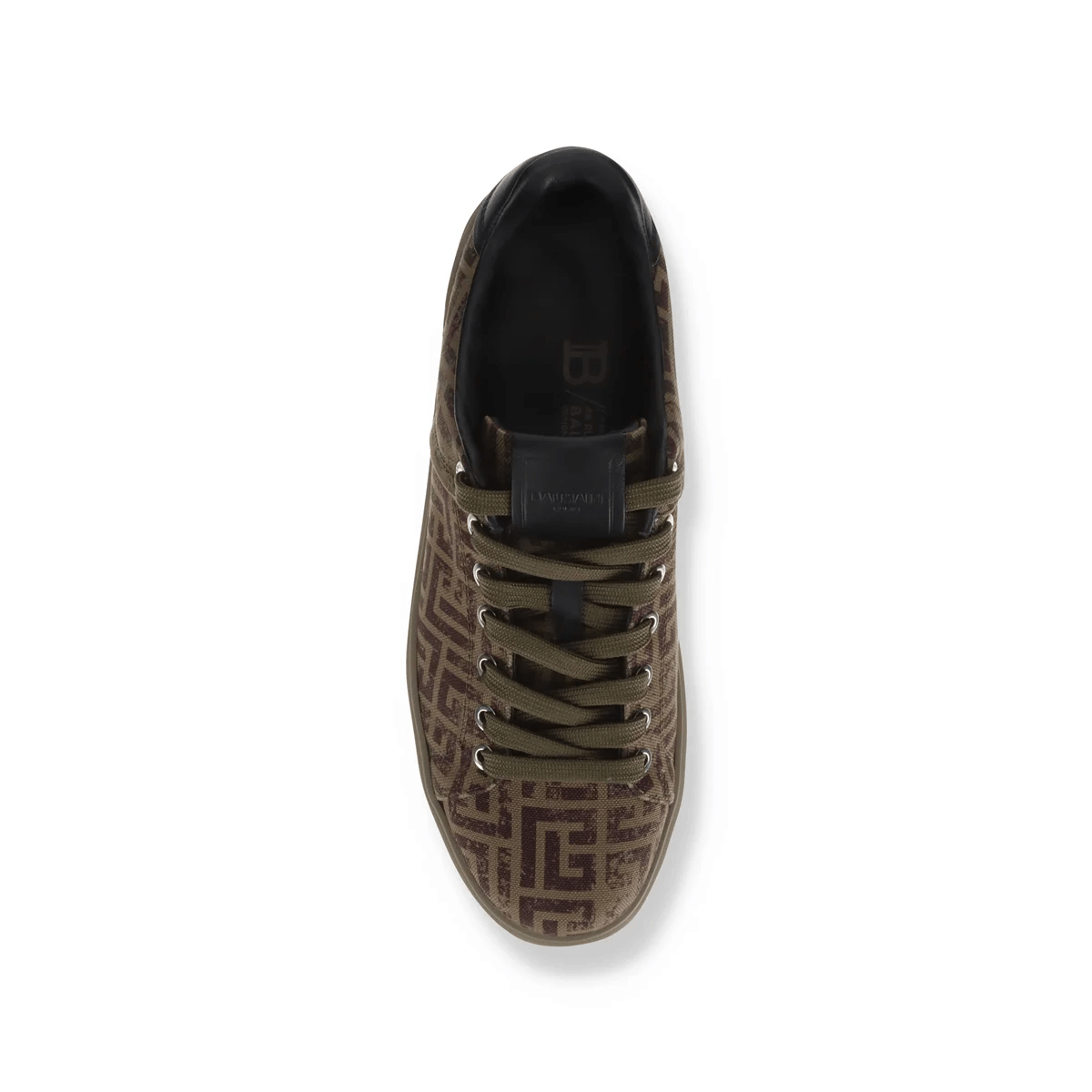 Balmain o1s1wg110325 Logo Low-Top Sneakers in Brown Size US 12 / EU 45 - 4 Thumbnail