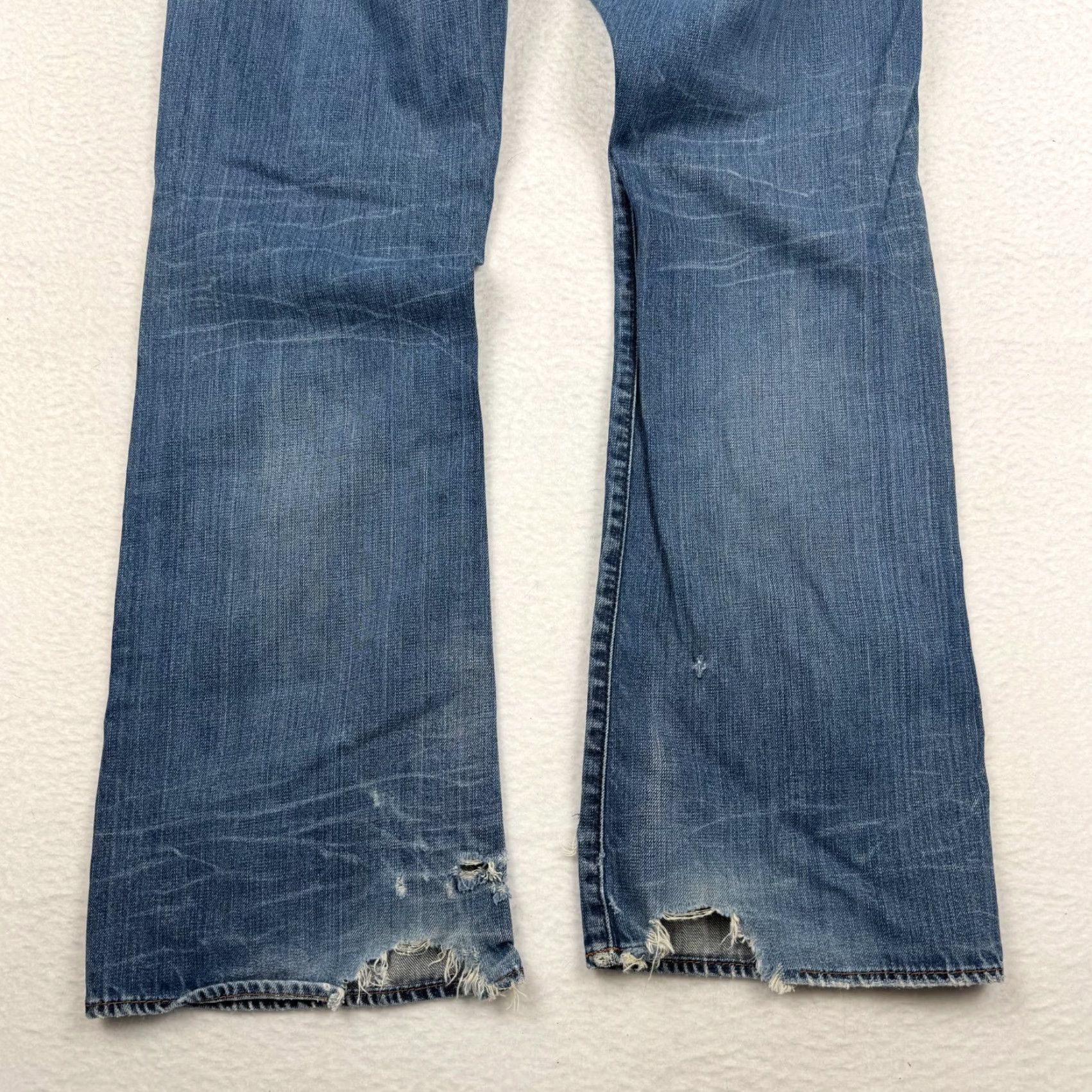 Guess VINTAGE GUESS Jeans Bootcut Mens 33x32 Distressed Denim 00s Y2K Blue Mid Rise 5-Pocket Size US 33 - 5 Thumbnail