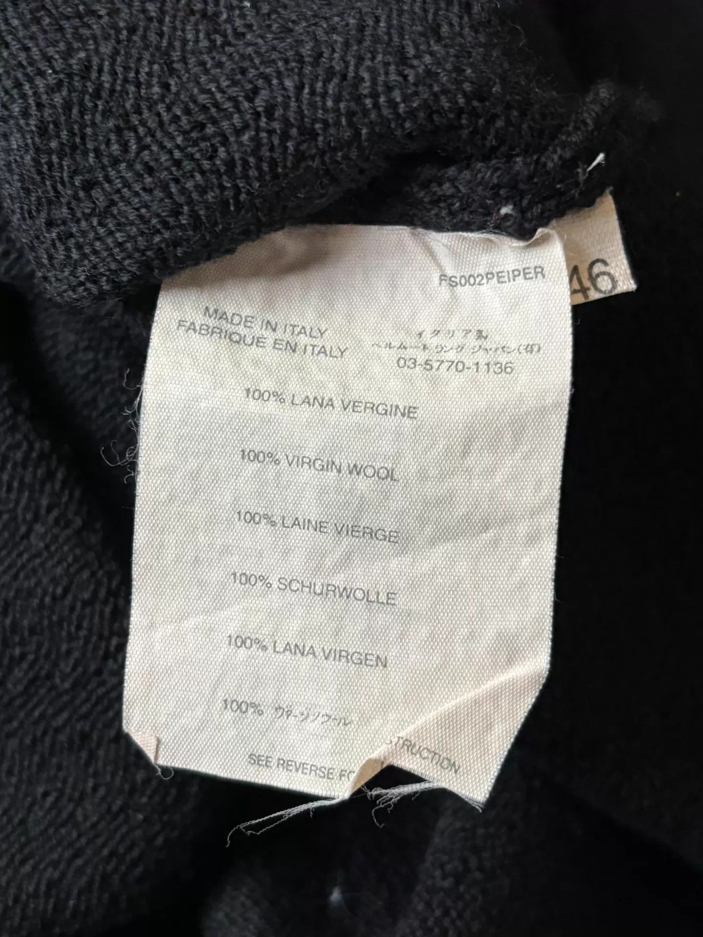 Helmut Lang Helmut Lang 00's Black Turtleneck Sweater Size 46 Size US S / EU 44-46 / 1 - 8 Thumbnail